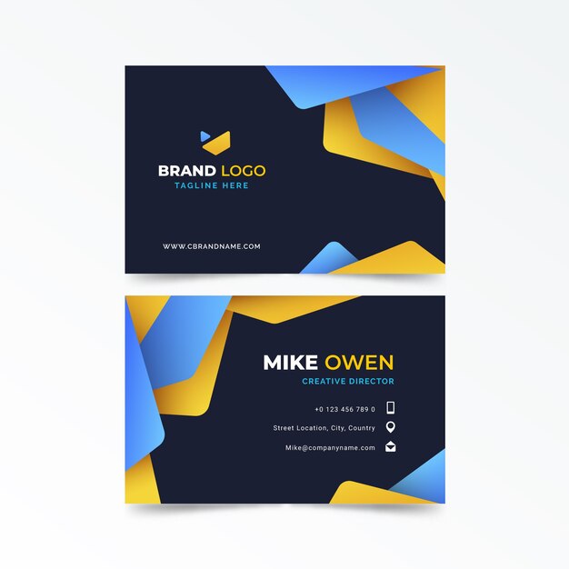 Colorful abstract business card template