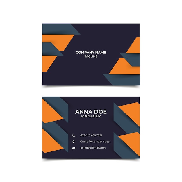 Colorful abstract business card template