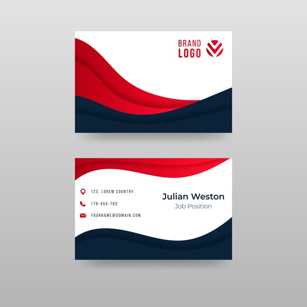 Colorful abstract business card template