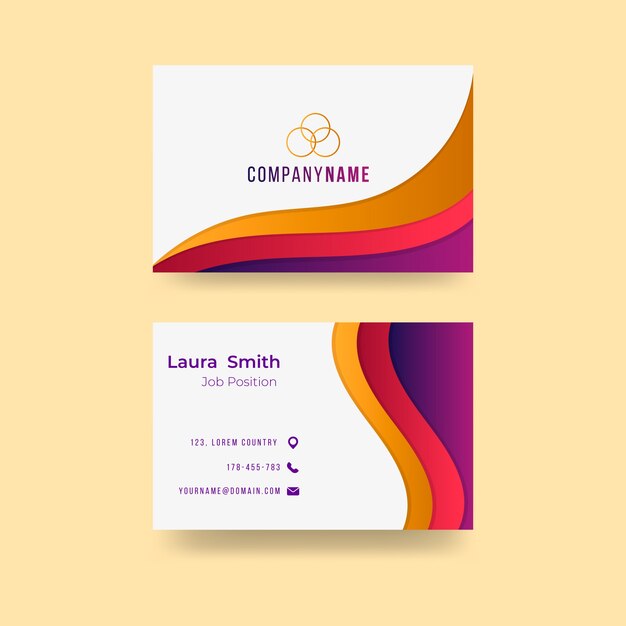 Colorful abstract business card template