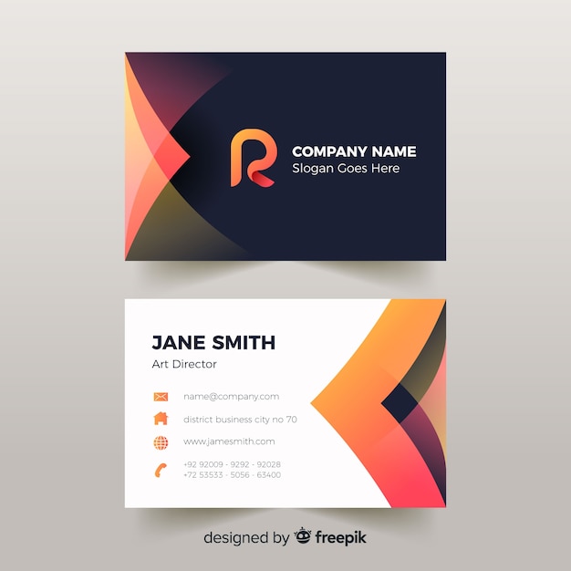 Colorful abstract business card template