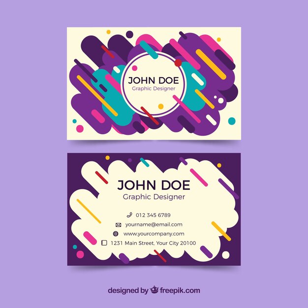 Colorful abstract business card