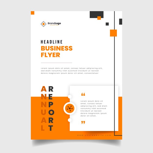 Colorful abstract business flyer template