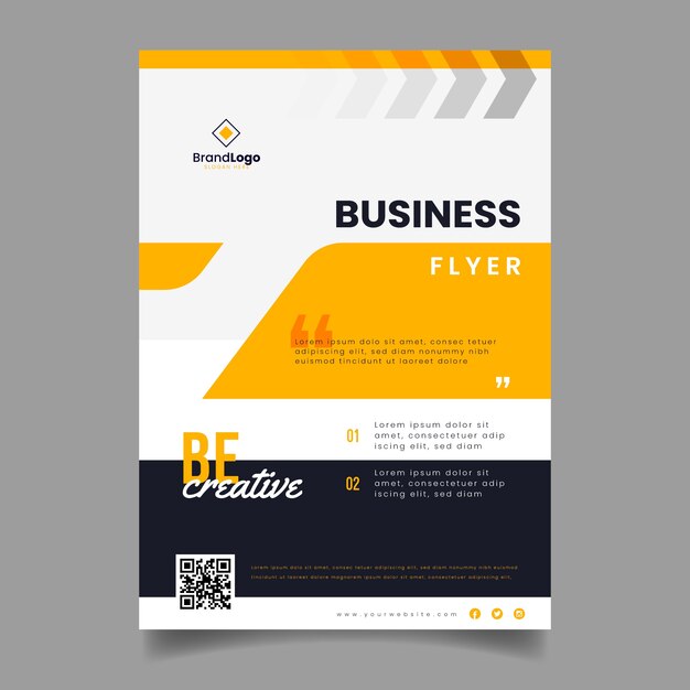 Colorful abstract business flyer template