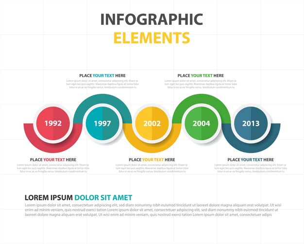 Colorful abstract circle business infographic template