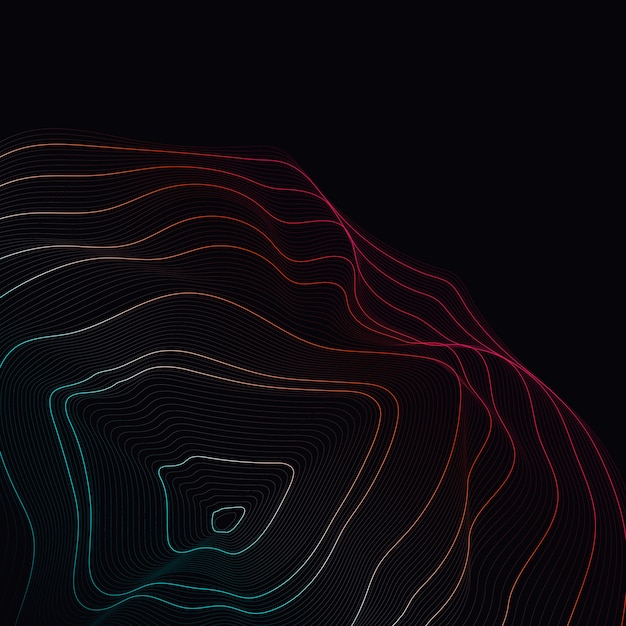 Free Vector colorful abstract contour lines illustration