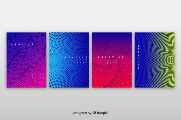 Colorful abstract cover collection