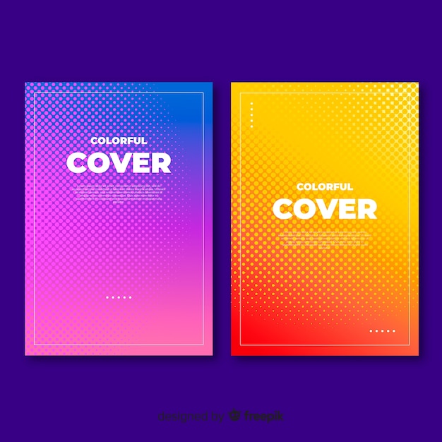 Colorful abstract cover collection