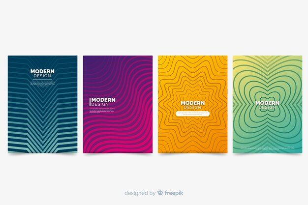 Colorful abstract cover collection