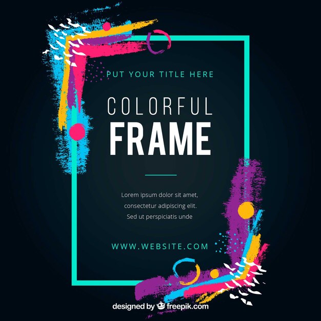 Colorful abstract frame