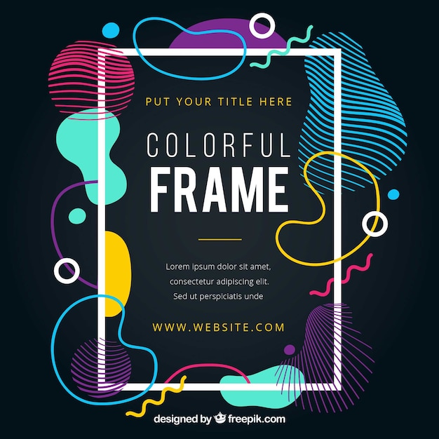 Free Vector colorful abstract frame