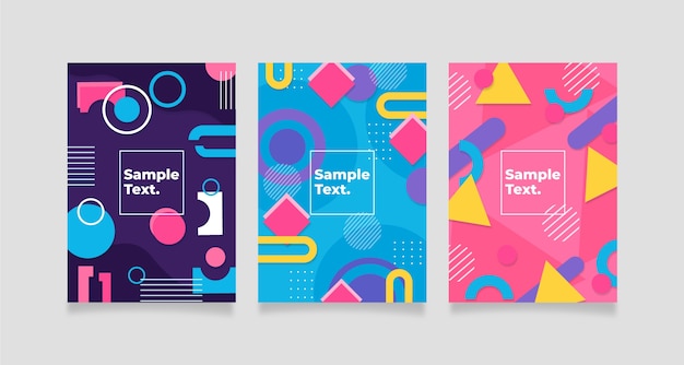 Colorful abstract geometric cover collection