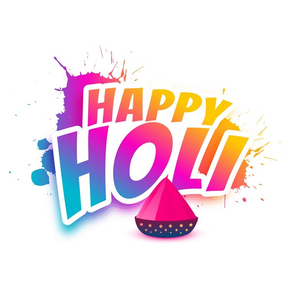 Colorful abstract happy holi festival card design