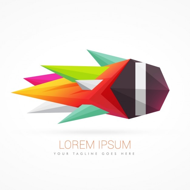 colorful abstract logo with letter I