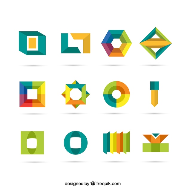 Colorful abstract logos