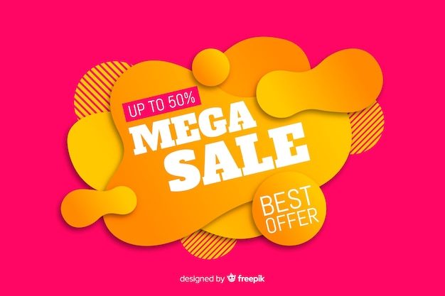 Colorful abstract mega sales background