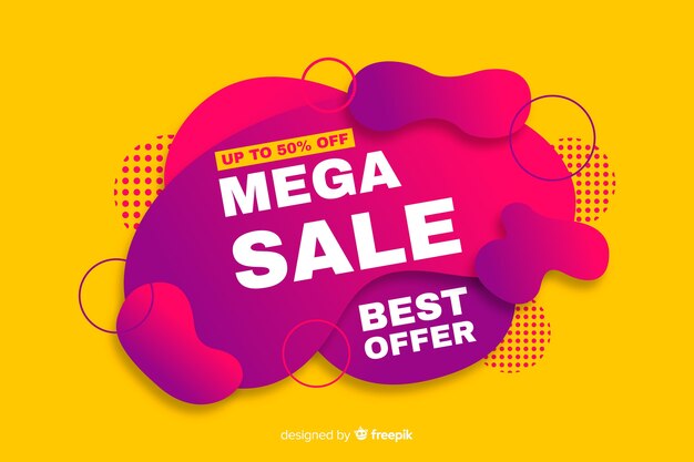 Colorful abstract mega sales background