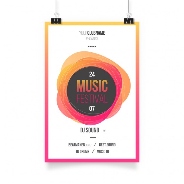 Colorful Abstract Music Poster