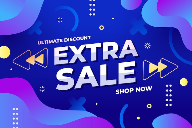 Colorful abstract sale banner