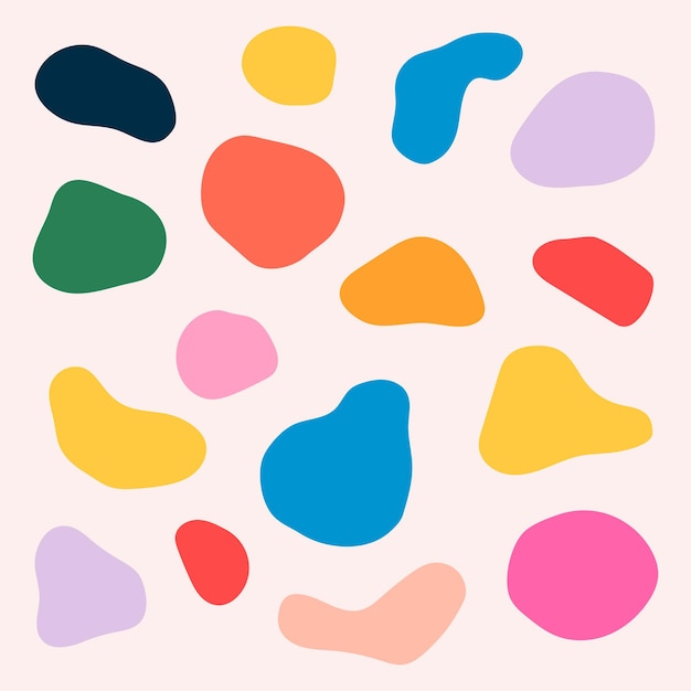 Free vector colorful abstract shapes sticker set