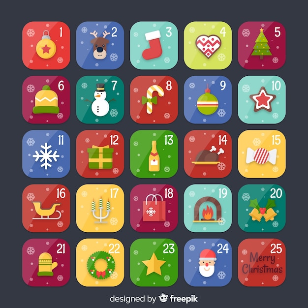 Colorful advent calendar