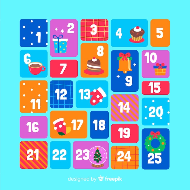 Colorful advent calendar