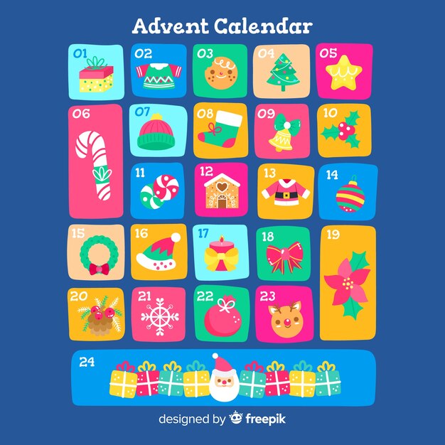 Colorful advent calendar