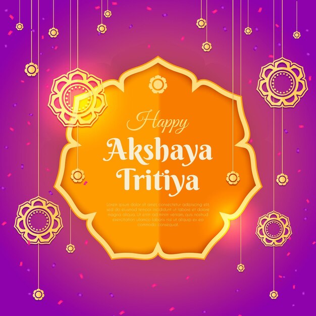 Colorful akshaya tritiya concept