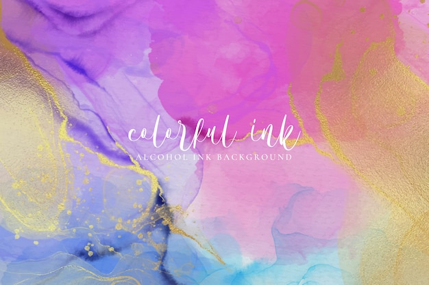 Colorful alcohol ink background