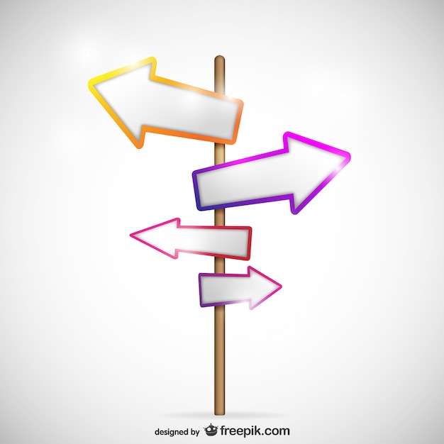 Free Vector colorful arrow signs