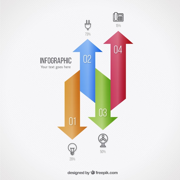 Colorful arrows infographic