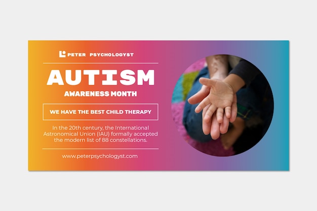 Colorful autism awareness month banner