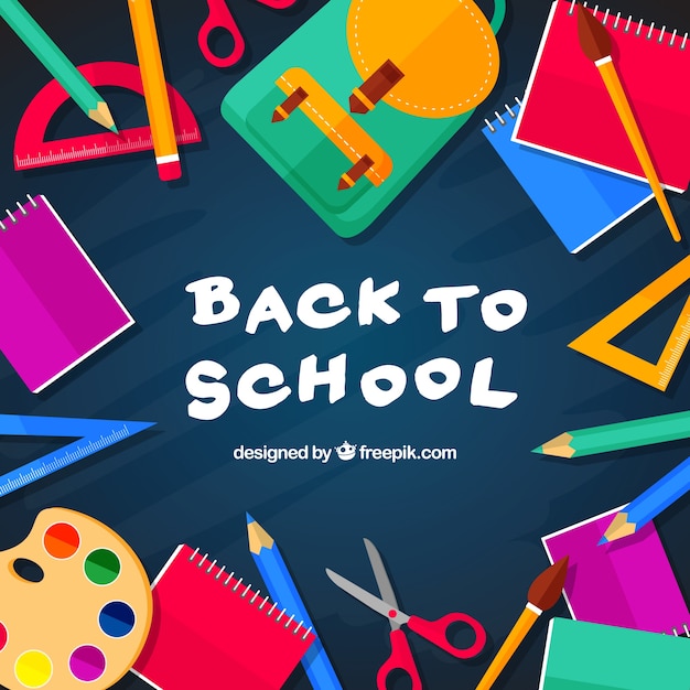 Colorful back to school background