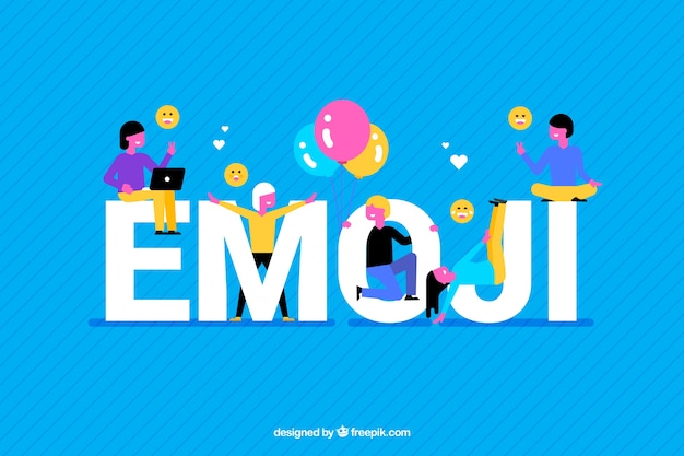 Colorful background of emoji