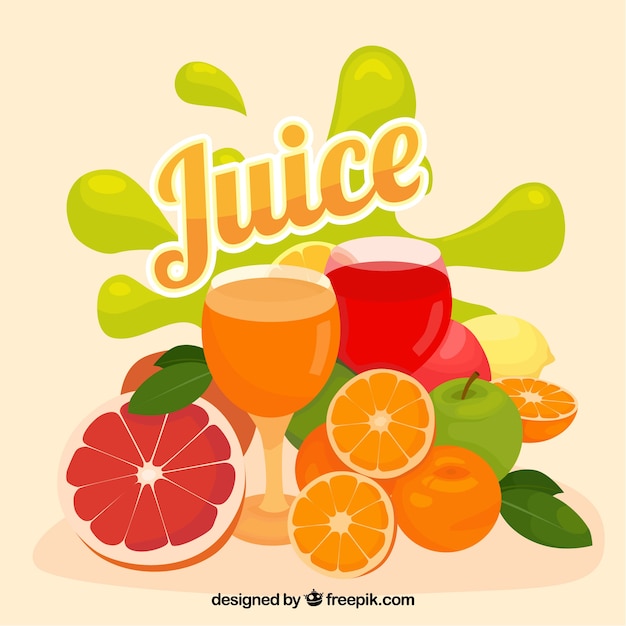 Free Vector colorful background of fruit juice