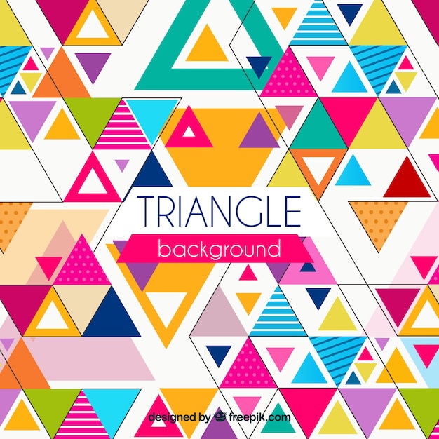 Colorful background in triangular style