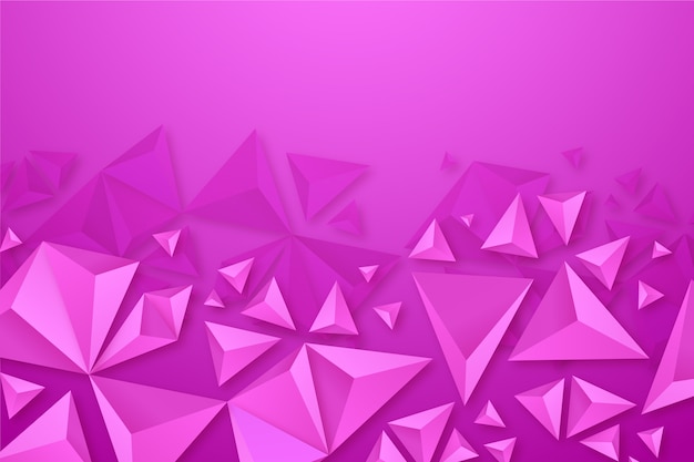 Colorful background with 3d triangles