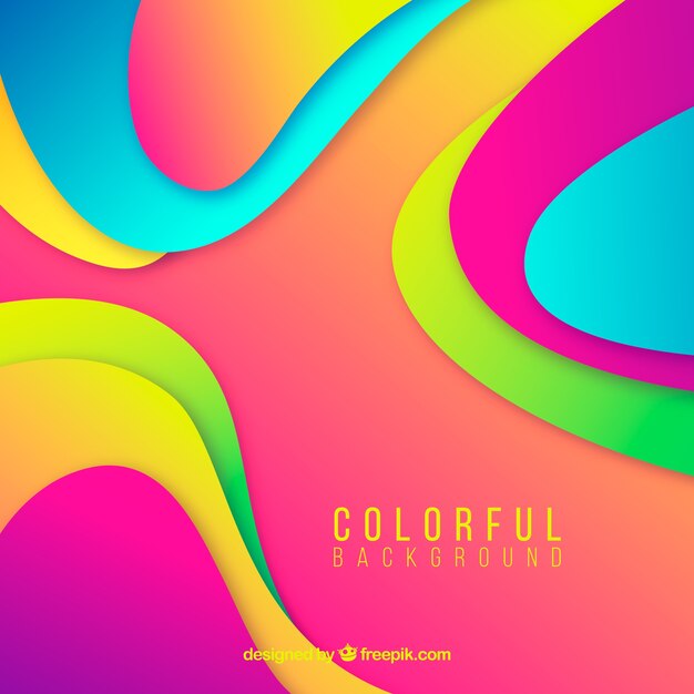 Colorful background with abstract shapes