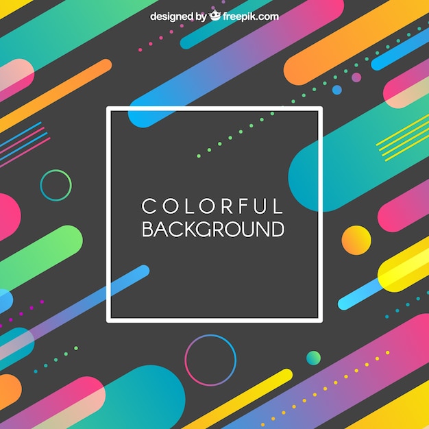 Colorful background with abstract shapes