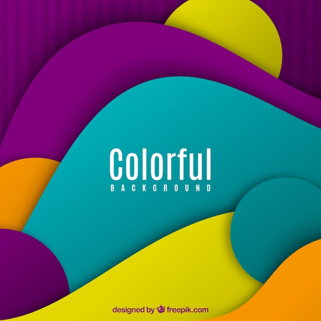 Free Vector colorful background with abstract shapes