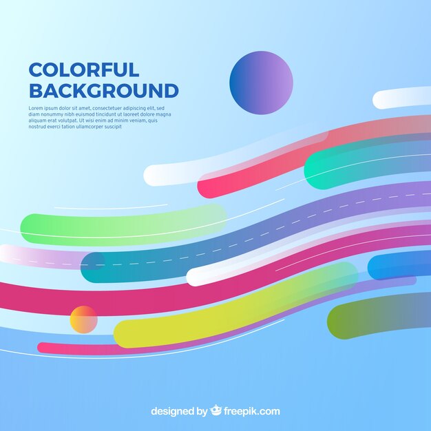 Colorful background with different shapes