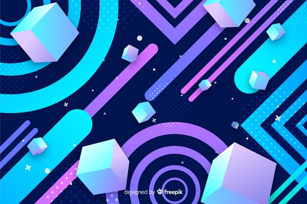 Colorful background with geometric shapes gradient