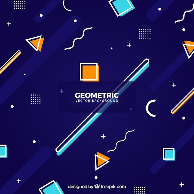 Colorful background with geometric shapes