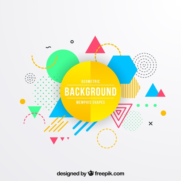 Colorful background with geometric shapes