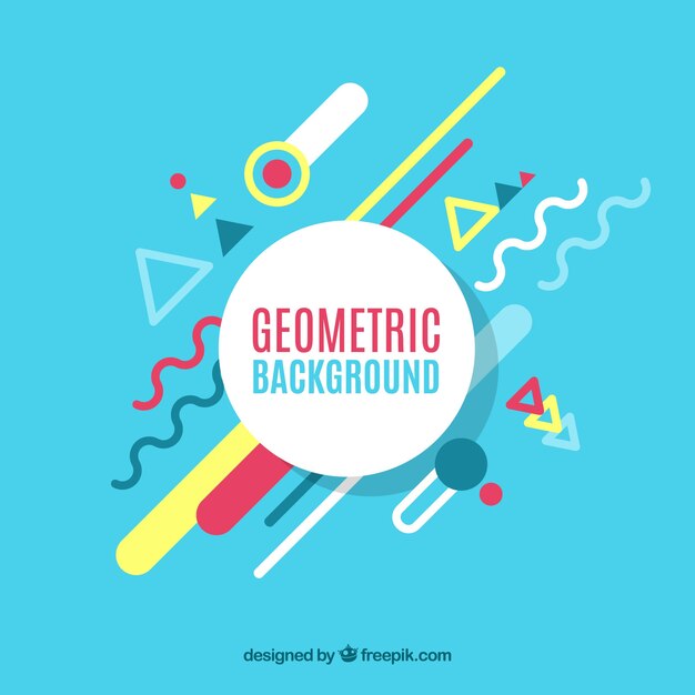 Colorful background with geometric shapes