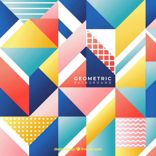 Colorful background with geometric shapes