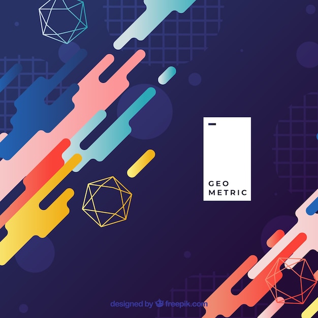 Colorful background with geometric shapes