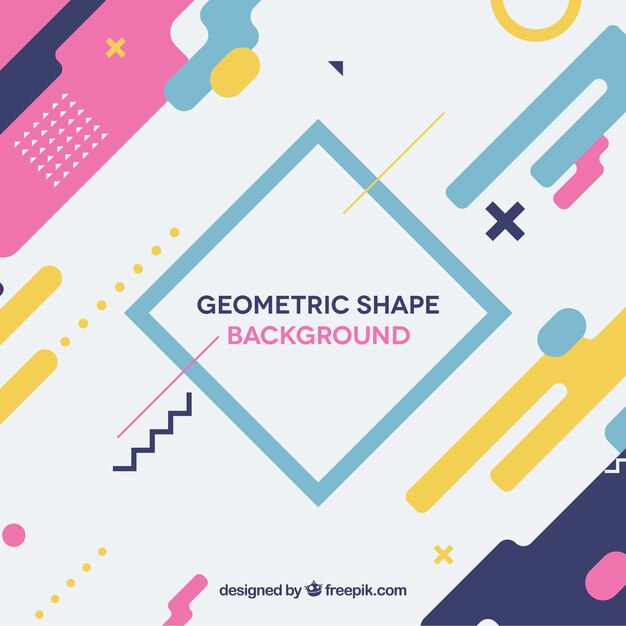 Colorful background with geometric shapes