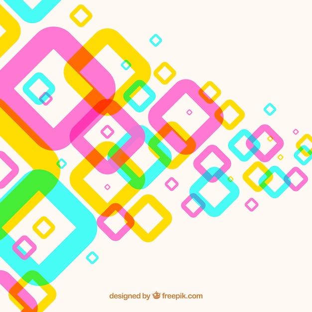 Colorful background with many squares