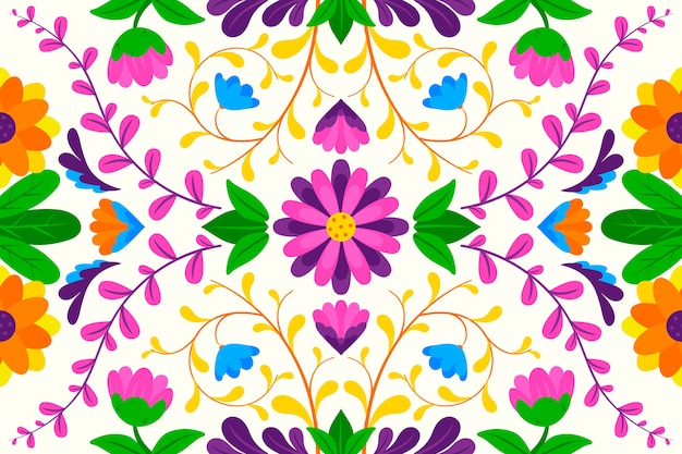 Free vector colorful background with mexican theme